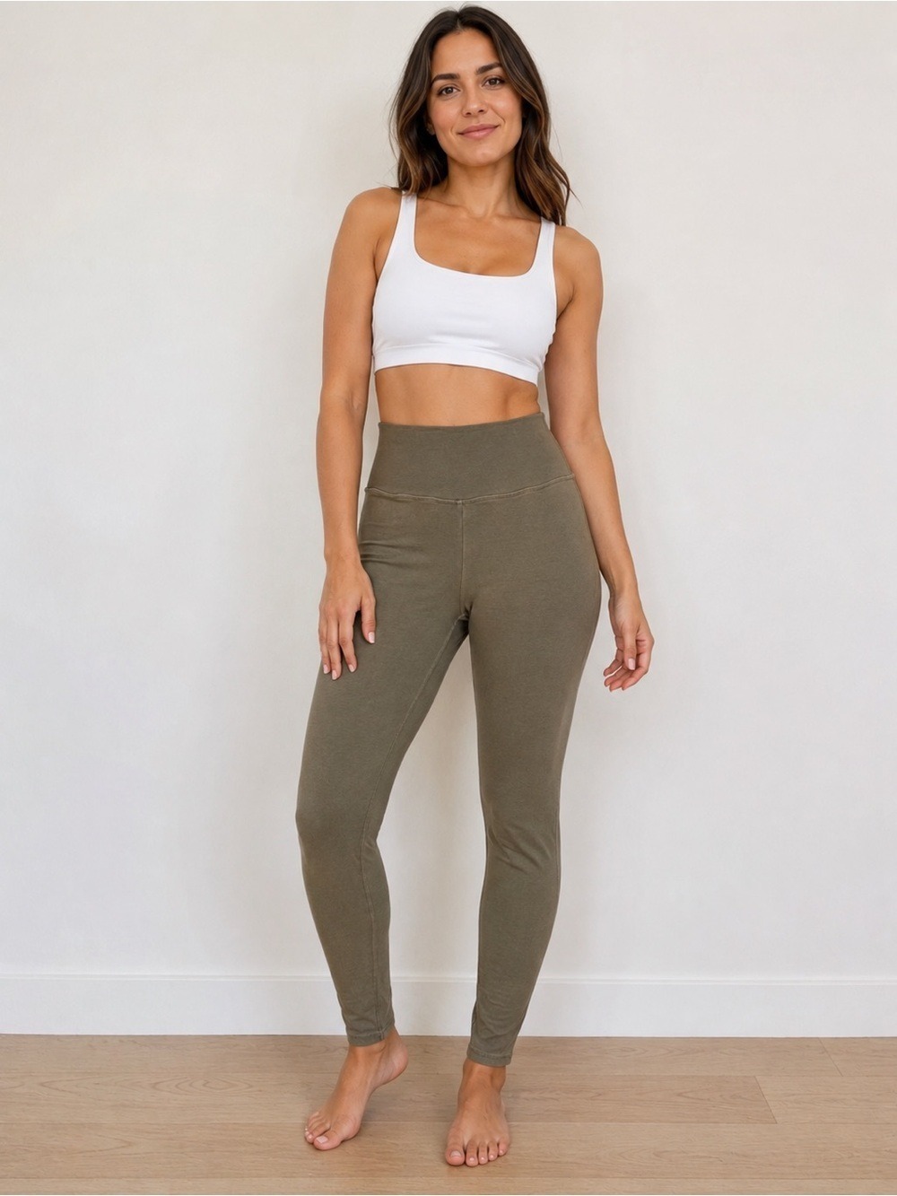 SKIMS Outdoor Basics Legging Army Green High Rise Size S 7/8 Leggings